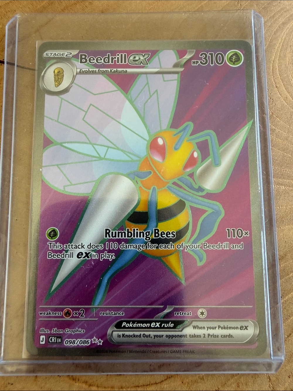 Beedroll EX full art 098 from Chaos Rising